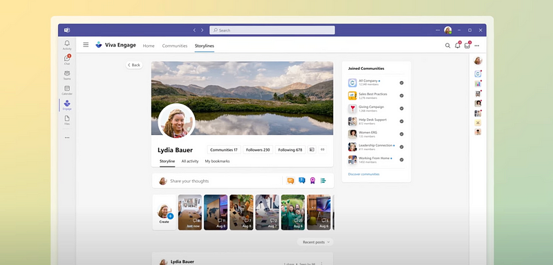 Community engagement features in Microsoft Storyline