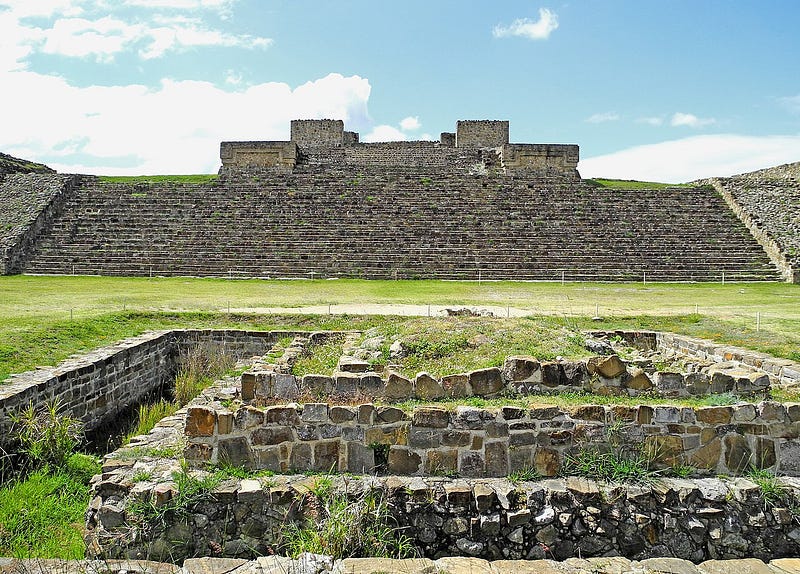 Terraced structures of Monte Albán