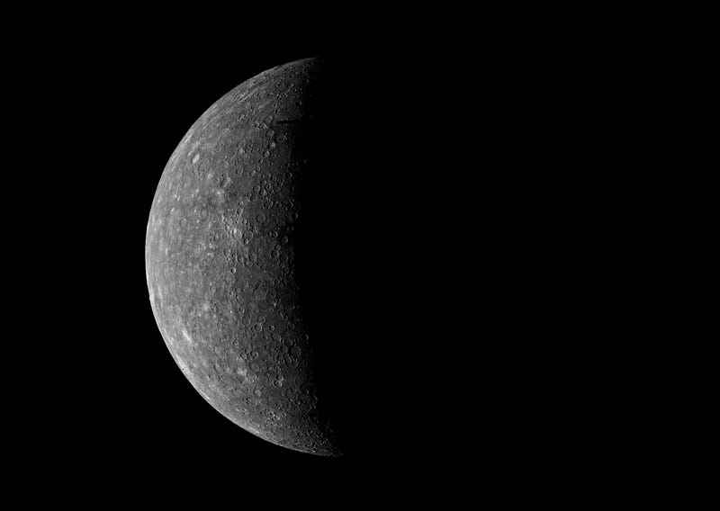 Mercury, the closest planet to the Sun.