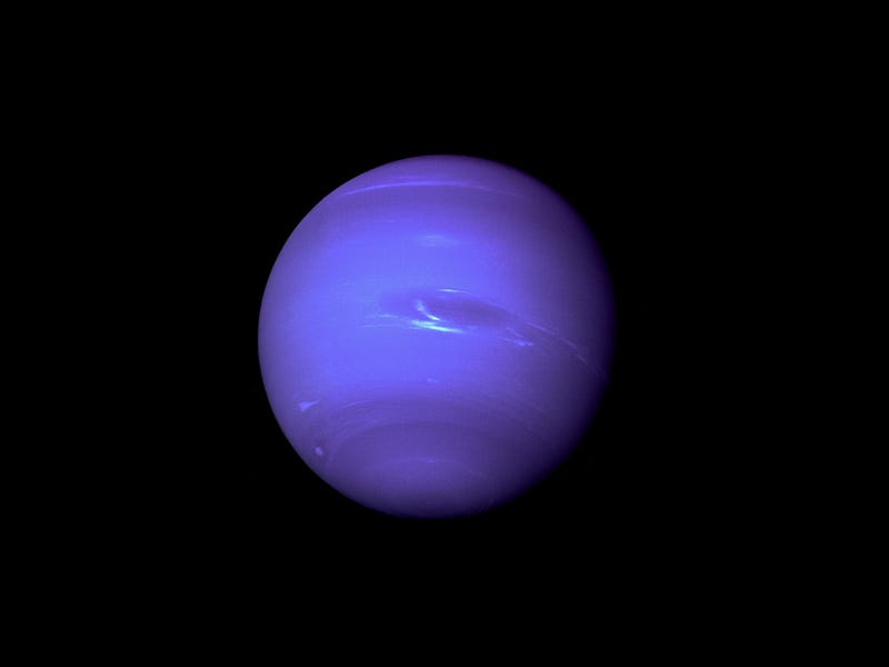 Neptune, the deep blue planet.