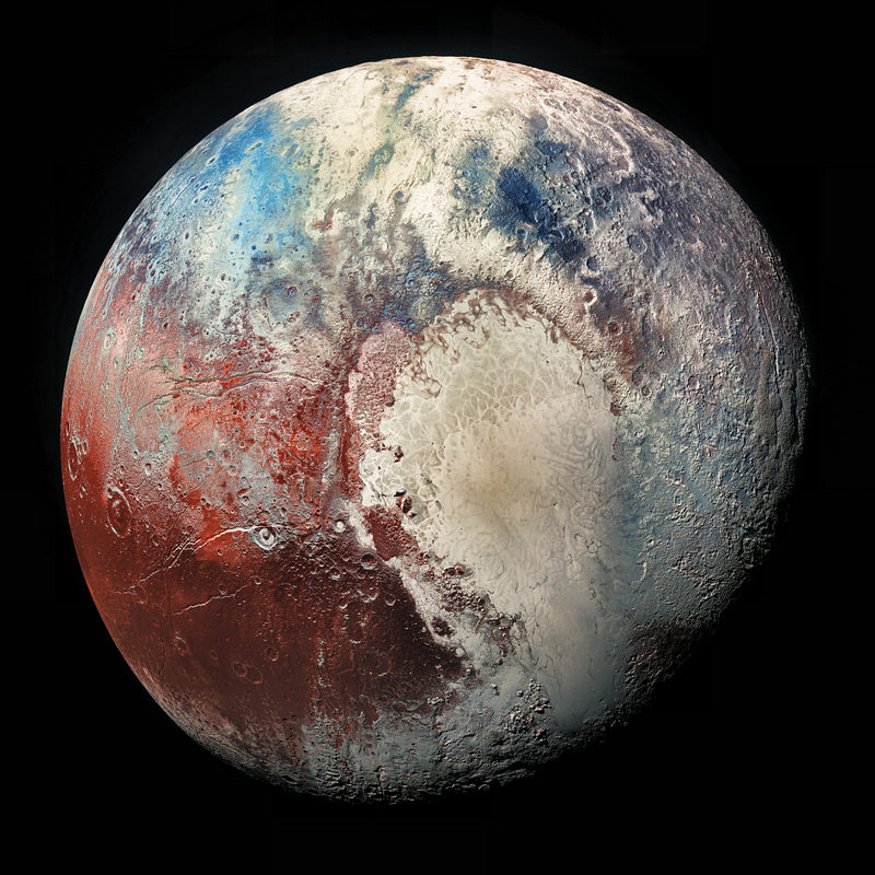 Stunning view of Pluto's icy surface