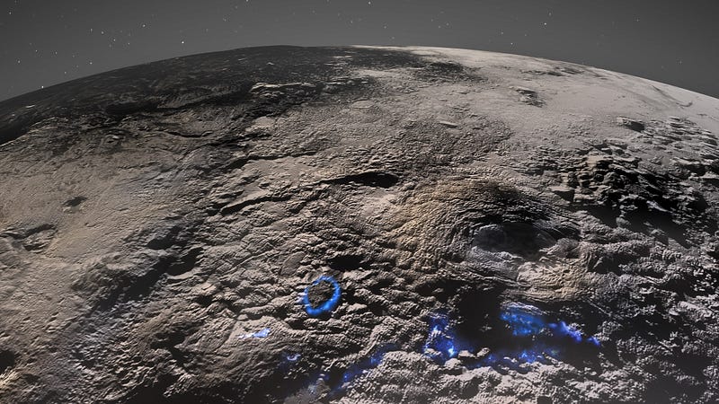 Ice volcanoes on Pluto's surface