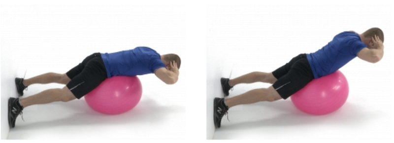 Swiss Ball Extensions Exercise