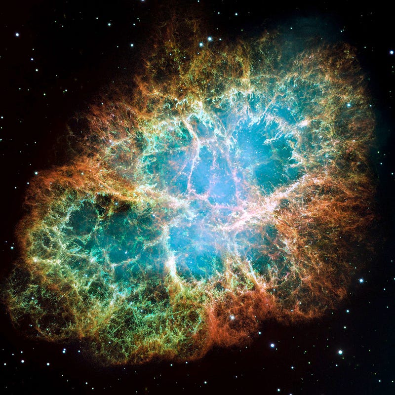 The Crab Nebula, a supernova remnant observed by Hubble