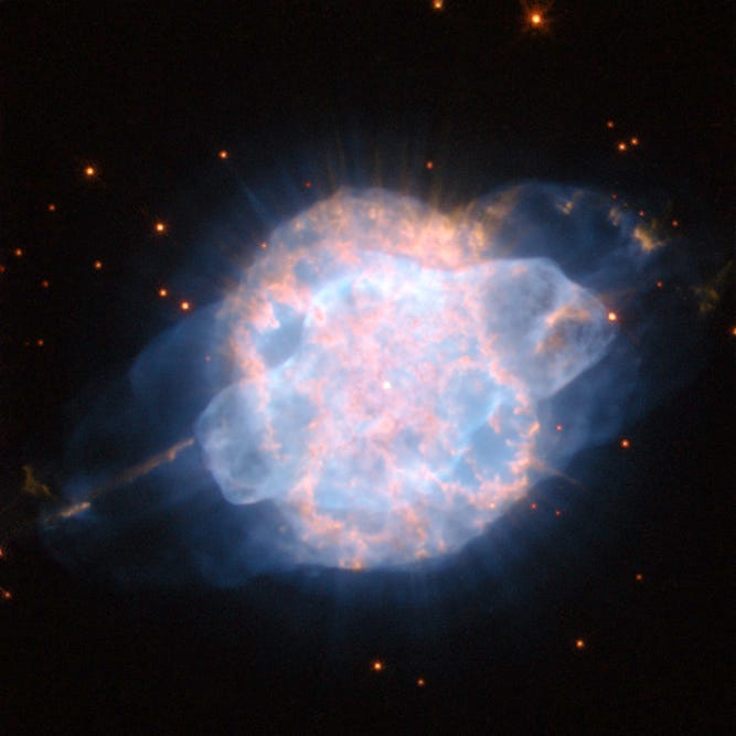 Planetary Nebula NGC 3918 showcasing colorful gas