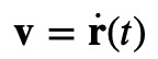 Time derivative of position