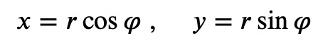 Relation between Cartesian and polar coordinates