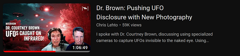 A former air traffic controller discussing UFO spotting techniques