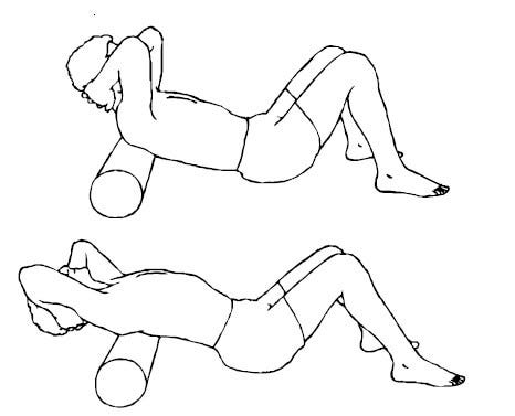 Foam roller thoracic extension