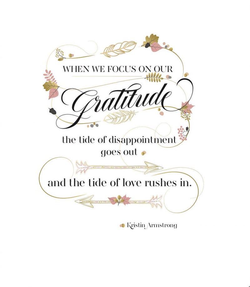 Reflection on the benefits of gratitude