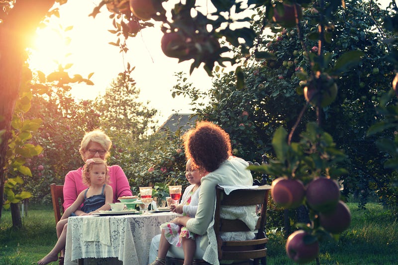 Family gatherings around the table