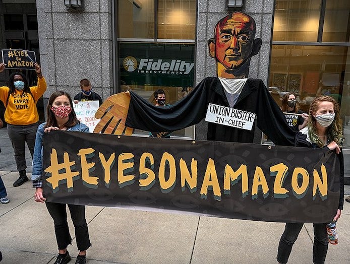 Protests against Amazon's policies