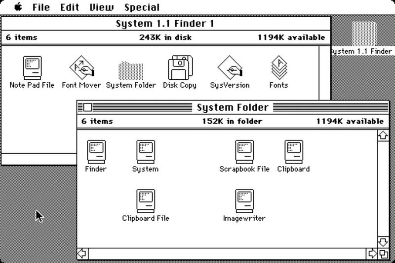 Comparison of early macOS and Windows interfaces