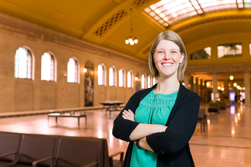 Capturing headshots in a St. Paul train station