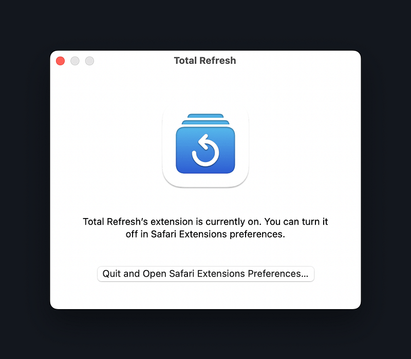 Total Refresh app screenshot