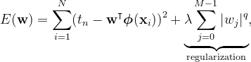 Regularization term in objective function