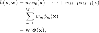 Conceptual illustration of nonlinear basis functions