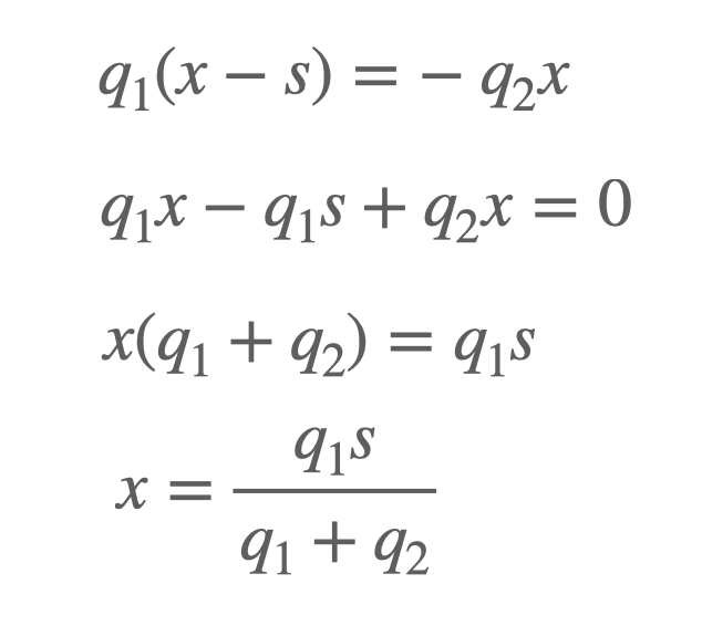 Resulting value for x