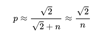 Rearrangement outcome for large n