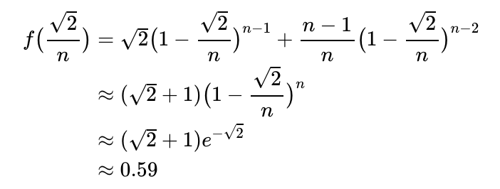 Final output of the probability function