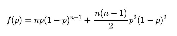 Binomial probability formula