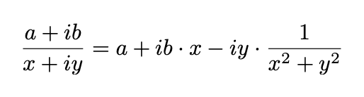 Defining division with complex numbers