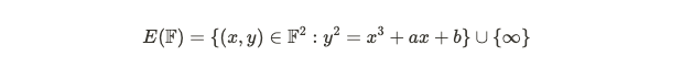 Equation representing an elliptic curve