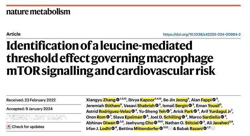 Research on Leucine and Heart Disease