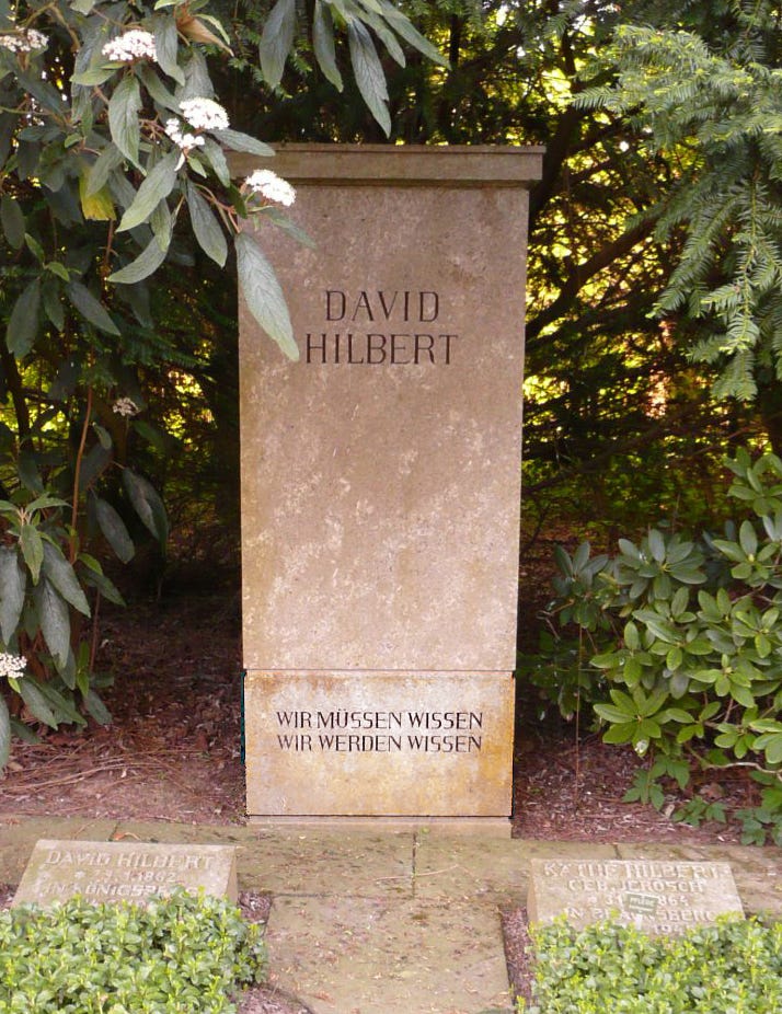 Hilbert’s gravestone in Göttingen, Germany.