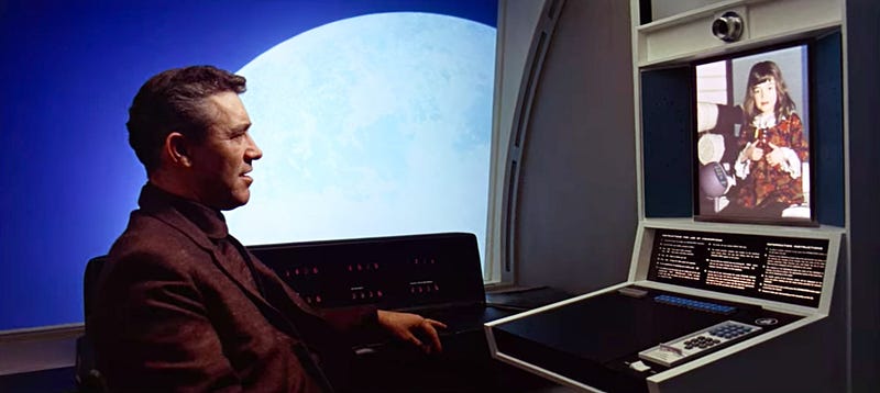 Video call scene in 2001: A Space Odyssey