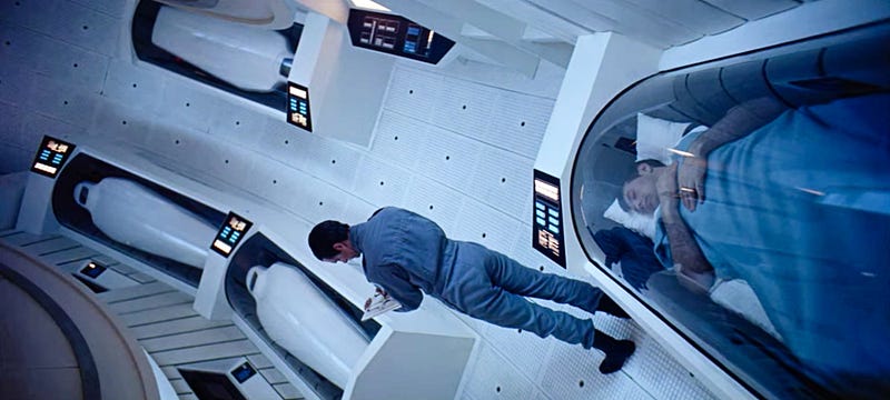 Depiction of artificial gravity in space