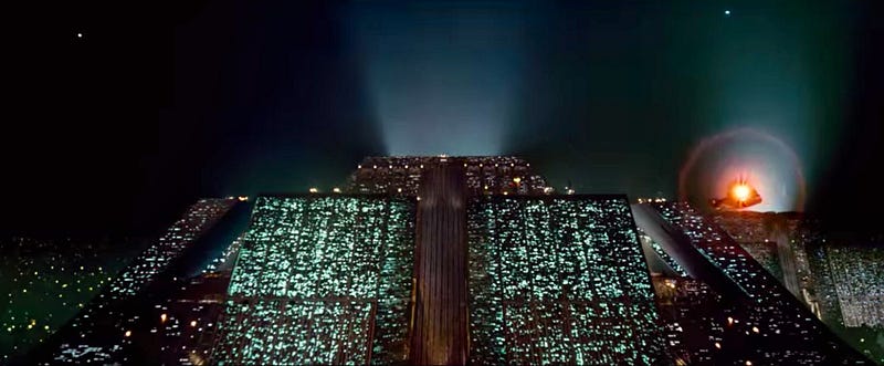 Futuristic architecture in Blade Runner