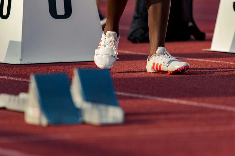 Image showcasing runner’s determination and speed.