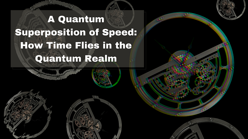 Quantum clock diagram illustrating time dilation effects