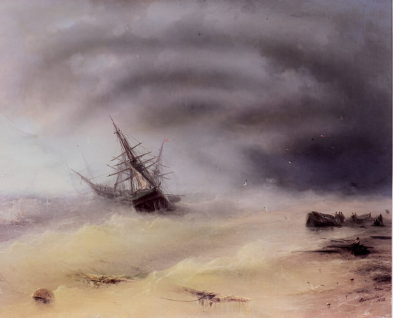 The wreck of Lady Lovibond