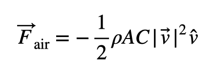 Air resistance model